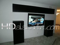 TV mounting on wall and cabinetry assembly in Beverly Hills, CA