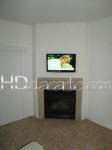TV installed above fireplace in Burbank, CA